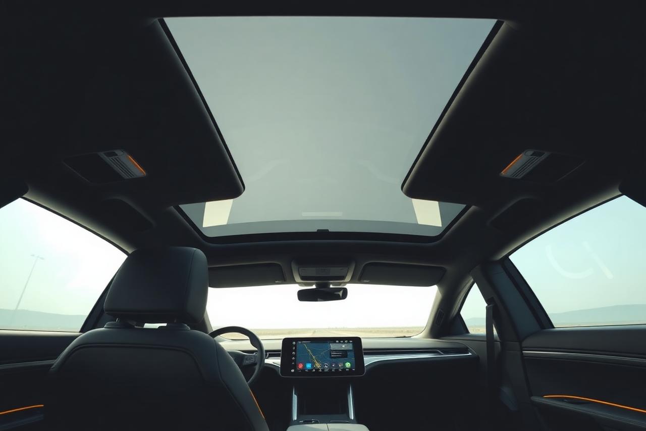 Tesla jaune — Édition Solar — L'intérieur